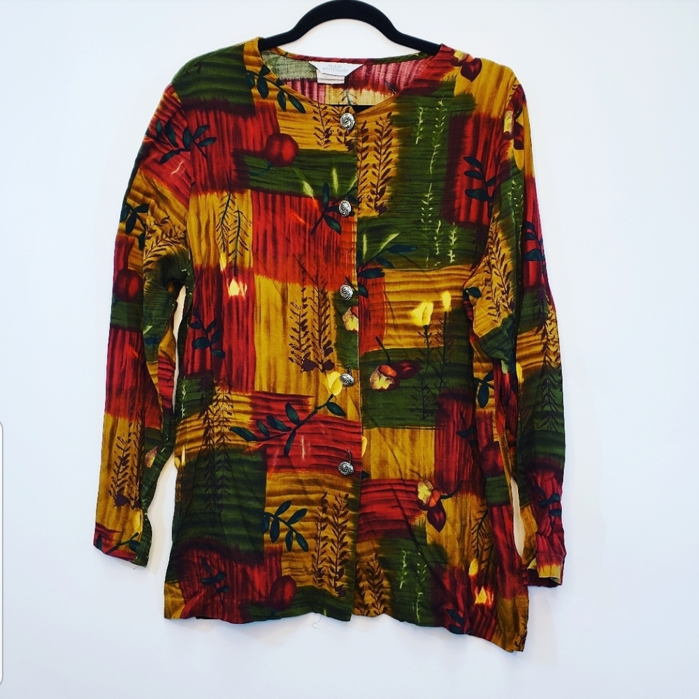 Fall Floral Blouse